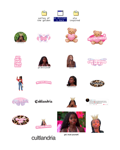 Q1 mystery 5 pack ola inspired stickers