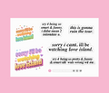 love island | sticker sheet